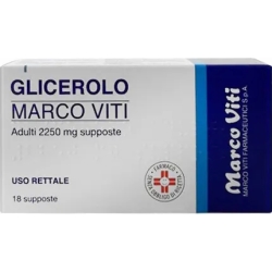 Glycerol Adults 2250 mg - helps with constipation 18 suppositories