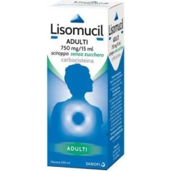 Lisomucil Adults 750 mg / 15 ml - mucolytic syrup without sugar 200 ml bottle