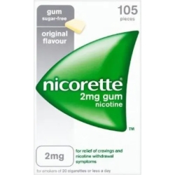 Nicorette 2 mg to quit smoking 105 chewing gums