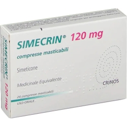 Simecrin 120 mg - helps with abdominal bloating and meteorism 24 chewable tablets