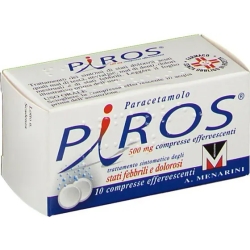 Piros 500 mg - antipyretic analgesic 10 effervescent tablets