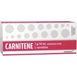 Carnitene 1 g / L l-carnitine - oral solution - carnitine deficiency 10 vials