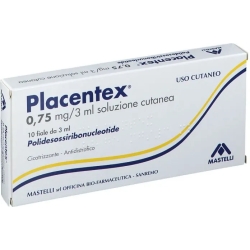 Placentex 10% healing cutaneous solution 10 ampoules 0.75 mg / 3 ml