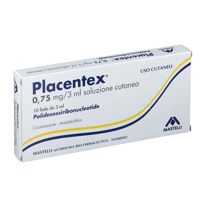 Placentex 10% healing cutaneous solution 10 ampoules 0.75 mg / 3 ml