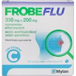 FrobeFlu 330mg + 200mg - analgesic and antipyretic 20 effervescent tablets
