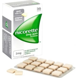 Nicorette 2 mg Original to quit smoking 30 chewing gums