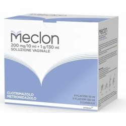 Meclon 200mg/1 ml + 1g/130ml - vaginal solution 5 bottles 10 ml + 5 bottles 130 ml