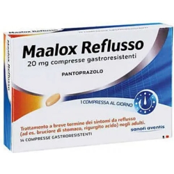 Maalox Reflux 20 mg - Treatment of Gastroesophageal Reflux - 14 gastro-resistant tablets