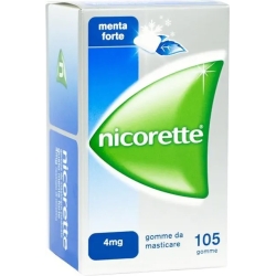 Nicorette 4 mg to quit smoking 105 strong mint chewing gum