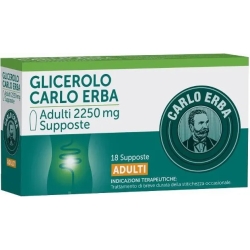 Glycerol Adults 2250 mg - helps with constipation 18 suppositories