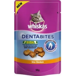 Dentabites - complementary dry cat food - ideal for healthy teeth and gums - 50 g