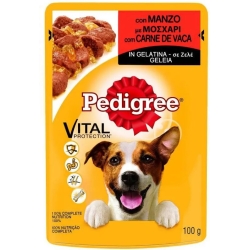 Pouch beef in jelly - wet food for adult dogs - 24 bags x 100 g