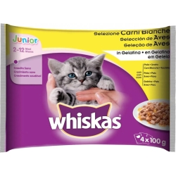 Adult 1+ selection - White Meat in jelly - wet cat food - 13 multipacks of 4 bags x 100 g