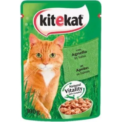 Wet cat food with lamb - pack of 48 bags x 100 g