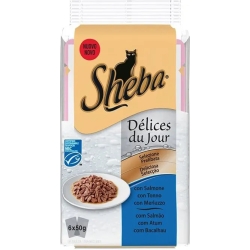 Délice du Jour exquisite selection - salmon tuna and cod - wet cat food - 6 bags x 50 g