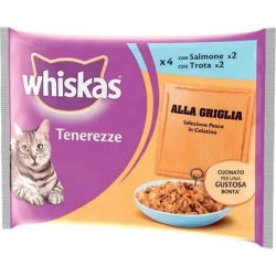 tender bites - Grilled fish with salmon and trout - wet cat food - 4x85 g