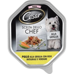 With grilled chicken, brown rice and stewed vegetables 150 gr Dog wet food