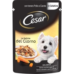 deliciously fresh with tender chicken and carrots in jelly - wet dog food - 100 gr