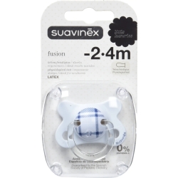 fusion physiological pacifier - latex teat 2-4m - assorted colours