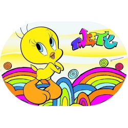 BBS 6869408?Tweety Pop Yellow 43?x 27.8?x 0.1?cm Plastic Table Mats (Set of 12
