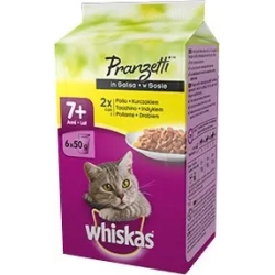 Pranzetti 7+ - meals - White meat in gravy - wet cat food - multipack of 6 bags x 50 g