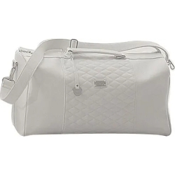 travel bag in faux leather white