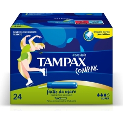 Compact tampons with applicator - Super - pack of 24
