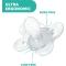 silicone physio comfort pacifier 6-16 M blue assorted patterns