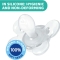 silicone physio comfort pacifier 6-16 M blue assorted patterns