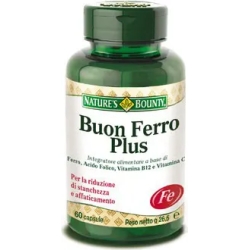 buon ferro plus - iron dietary supplement - 60 capsules