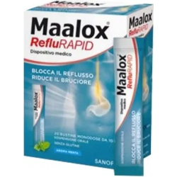 maalox reflurapid oral suspension for the treatment of gastric hyperacidity 20 bags