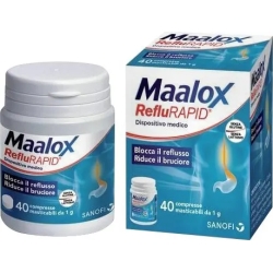 maalox reflurapid for the treatment of gastric hyperacidity 40 chewable tablets