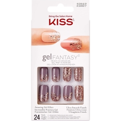 Gel Fantasy - 24 artificial Glitter Nails - kgn07c