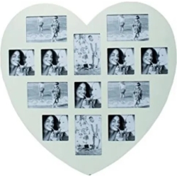 Out of the blue 94/2471 - White wooden frame - heart 60 x 60 cm