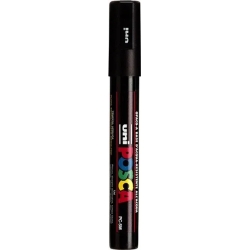uniposca medium point 5 m - black - pack of 12 markers