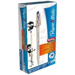replay ballpoint erasable blue pen - pack of 12 pens