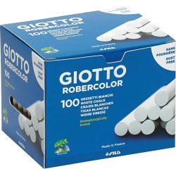 robercolour- pack of 100 round chalks - white