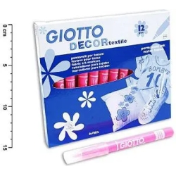 decor textile fluo pink pack of 12 fabric markers