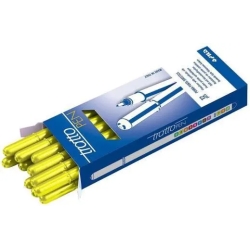fluo yellow pen pack of 12 pens 0,5mm