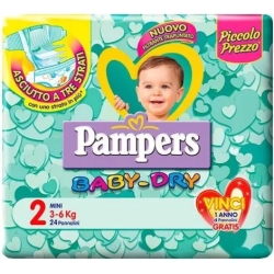 Baby Dry mini size 2 (3-6 kg) 24 nappies