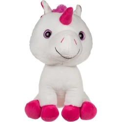 Soft white and pink big unicorn plush