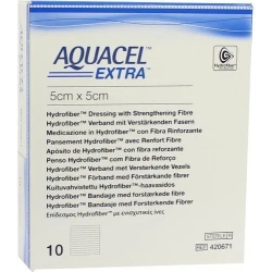 Extra Aquacel - dressing with sodium carboxymethylcellulose 5x5 cm - 10 pcs