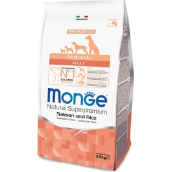 natural superpremium adult all breeds salmon &rice dry dog food 2.5kg