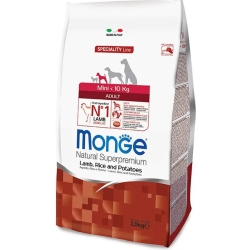 natural superpremium adult mini - lamb rice&potatoesdry dog food 2.5kg