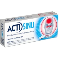 Actisinu 200mg + 30mg - sinusitis treatment - 12 tablets