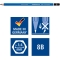 Mars Lumograph 100-8B graphite pencil - pack of 12 pencils