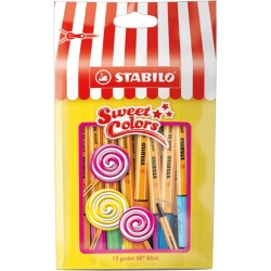 point 88 Mini Sweet Colors -  Penna Fineliner colori assortiti Confezione da 15 penne