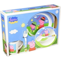 Multicolour Mealtime set with Plate, Bowl, Cup, Spoon and Fork