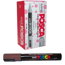 Uni-Ball uniposca PC-5M round tip - brown - pack of 12 pcs