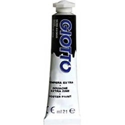 poster colour paint black ivory n.24 - pack of 6 tubes